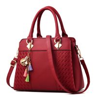 Women's Large All Seasons Pu Leather Solid Color Classic Style Square Zipper Handbag sku image 1