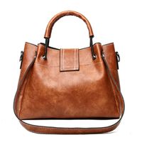 Women's Medium All Seasons Pu Leather Solid Color Vintage Style Square Zipper Handbag main image 4