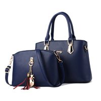 Women's Large All Seasons Pu Leather Solid Color Streetwear Square Zipper Tote Bag sku image 3
