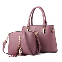 Women's Large All Seasons Pu Leather Solid Color Streetwear Square Zipper Tote Bag sku image 4