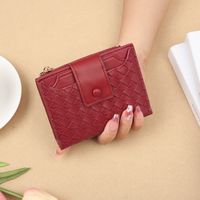 Women's Solid Color Pu Leather Zipper Wallets sku image 3