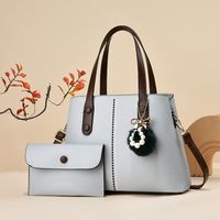 Women's Medium All Seasons Pu Leather Solid Color Classic Style Square Zipper Dome Bag sku image 1