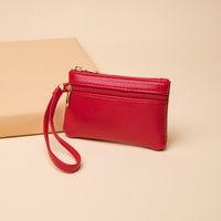 Women's Solid Color Pu Leather Zipper Wallets sku image 2