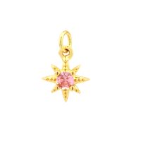 Simple Style Shiny Star Copper Plating Inlay Zircon 18k Gold Plated Charms main image 6