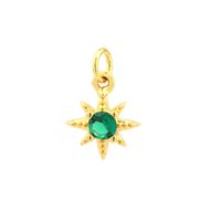 Simple Style Shiny Star Copper Plating Inlay Zircon 18k Gold Plated Charms main image 2