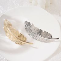 Baroque Style French Style Feather Metal Plating Hair Clip main image 4