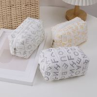 Letter Cloth Learning Preppy Style Pencil Case main image 4