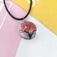 Pastoral Tree Glass Wax Rope Dried Flower Women's Pendant Necklace sku image 1