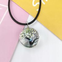Pastoral Tree Glass Wax Rope Dried Flower Women's Pendant Necklace sku image 6
