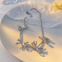Simple Style Bow Knot Alloy Plating Women's Necklace main image 2