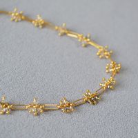 Modern Style Flower Brass Plating Gold Plated Necklace main image 5
