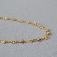 Modern Style Flower Brass Plating Gold Plated Necklace main image 4