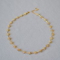 Modern Style Flower Brass Plating Gold Plated Necklace sku image 1