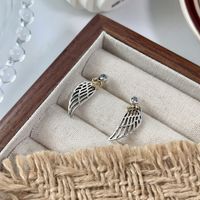 1 Pair Sweet Wings Plating Inlay Sterling Silver Zircon Drop Earrings main image 3