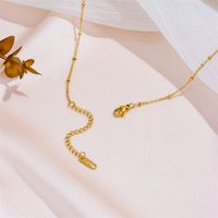 Titanium Steel 18K Gold Plated Simple Style Plating Cross Butterfly Pendant Necklace main image 2