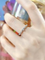1 Piece Fashion Fish Tail Copper Inlay Artificial Pearls Zircon Open Ring sku image 1