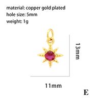 Simple Style Shiny Star Copper Plating Inlay Zircon 18k Gold Plated Charms sku image 2