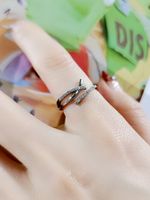 1 Piece Fashion Fish Tail Copper Inlay Artificial Pearls Zircon Open Ring sku image 14