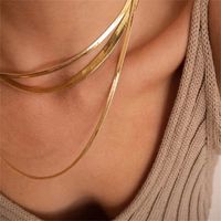 Ig Style Solid Color Stainless Steel Plating 18k Gold Plated Necklace main image 4