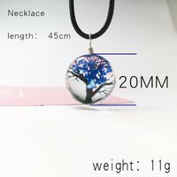 Pastoral Tree Glass Wax Rope Dried Flower Women's Pendant Necklace main image 2