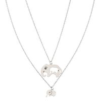 304 Stainless Steel Casual Simple Style Hollow Out Elephant Pendant Necklace main image 3