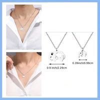304 Stainless Steel Casual Simple Style Hollow Out Elephant Pendant Necklace main image 4