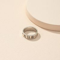 Basic Simple Style Roman Numeral Alloy Plating White Gold Plated Unisex Rings main image 3