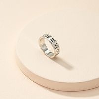 Basic Simple Style Roman Numeral Alloy Plating White Gold Plated Unisex Rings main image 5