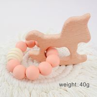 Cute Solid Color Beech Silicone Teething Stick Baby Accessories sku image 15
