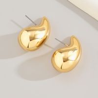 1 Pair Basic Water Droplets Plating Arylic 18k Gold Plated Ear Studs main image 7