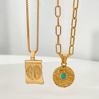 Vintage Style Simple Style Devil's Eye Alloy 14k Gold Plated Women's Pendant Necklace main image 3