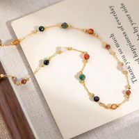 Simple Style Color Block 304 Stainless Steel 18K Gold Plated Necklace In Bulk sku image 1