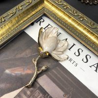 Retro Roman Style Flower Alloy Plating Women's Brooches 1 Piece main image 4