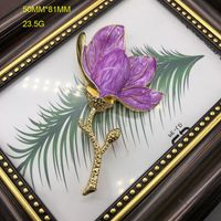 Retro Roman Style Flower Alloy Plating Women's Brooches 1 Piece main image 2