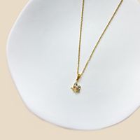 Simple Style Roman Style Letter Fruit Stainless Steel Copper Plating Inlay Zircon White Gold Plated Gold Plated Pendant Necklace sku image 7