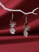 Wholesale Jewelry Gothic Retro Spider Spider Web Alloy Drop Earrings main image 1