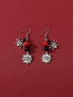 Wholesale Jewelry Gothic Retro Spider Spider Web Alloy Drop Earrings sku image 1