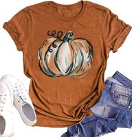 Women's T-shirt Short Sleeve T-shirts Printing Casual Pumpkin main image 1