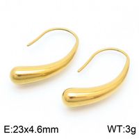 1 Pair Bridal Shiny C Shape Plating Stainless Steel 18K Gold Plated Ear Studs sku image 1