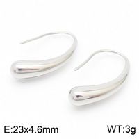 1 Pair Modern Style Water Droplets Plating Stainless Steel 18K Gold Plated Ear Studs sku image 11