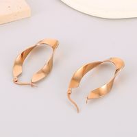 1 Pair Streetwear Shiny Irregular Plating Stainless Steel 18K Gold Plated Hoop Earrings main image 7