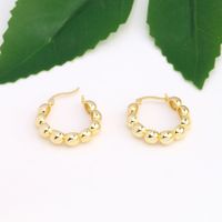1 Pair Simple Style Round Solid Color Plating Sterling Silver Earrings main image 2