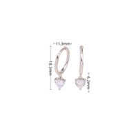 1 Pair Ig Style Shiny Heart Shape Plating Inlay Sterling Silver Zircon White Gold Plated Gold Plated Drop Earrings sku image 1