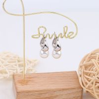 1 Pair Ig Style Simple Style Round Plating Inlay Sterling Silver Pearl White Gold Plated Gold Plated Earrings main image 3