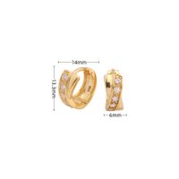 1 Pair Simple Style Circle Plating Inlay Sterling Silver Zircon White Gold Plated Gold Plated Earrings sku image 2