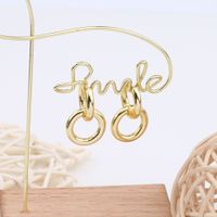 1 Pair Simple Style Circle Plating Sterling Silver White Gold Plated Gold Plated Drop Earrings main image 2