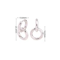 1 Pair Simple Style Circle Plating Sterling Silver White Gold Plated Gold Plated Drop Earrings sku image 1