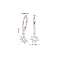 1 Pair Ig Style Simple Style Star Plating Hollow Out Inlay Sterling Silver Zircon White Gold Plated Gold Plated Drop Earrings sku image 1