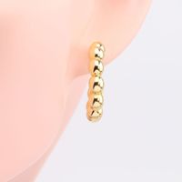 1 Pair Casual Simple Style C Shape Plating Sterling Silver White Gold Plated Gold Plated Ear Studs main image 3
