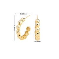1 Pair Casual Simple Style C Shape Plating Sterling Silver White Gold Plated Gold Plated Ear Studs sku image 2